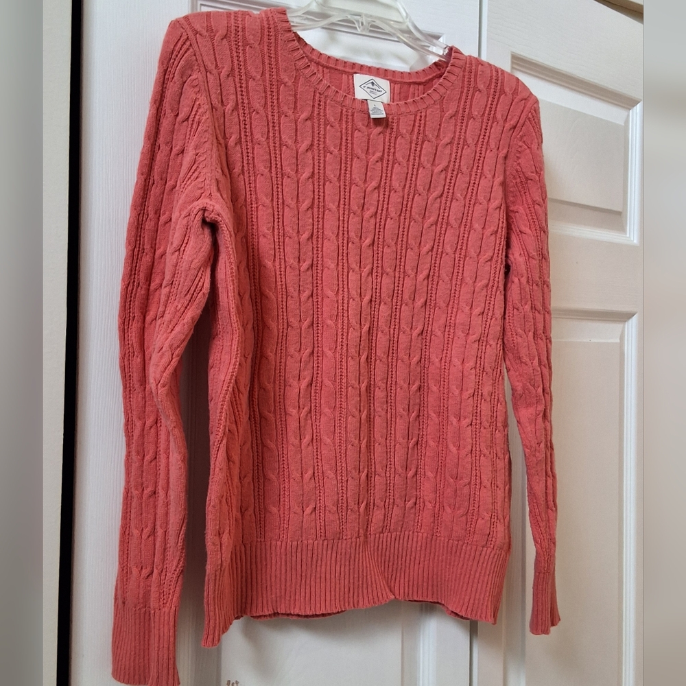St. John's Bay Coral Cable Knit Sweater